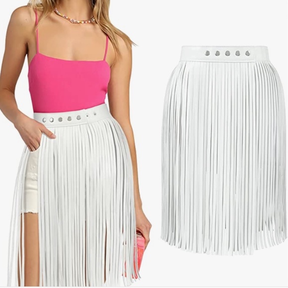 Women Punk Leather Cinch Belt Gothic Tassel Waist Belt Western Punk Skirt Belts main image 6